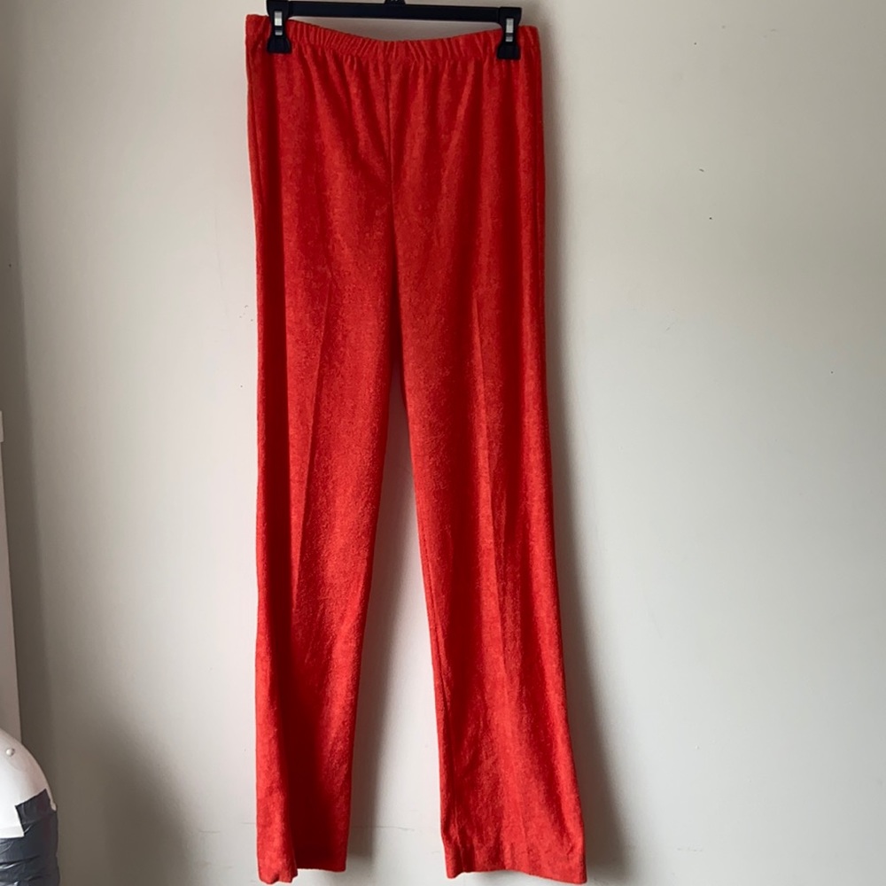VINTAGE orange beach towel pants small